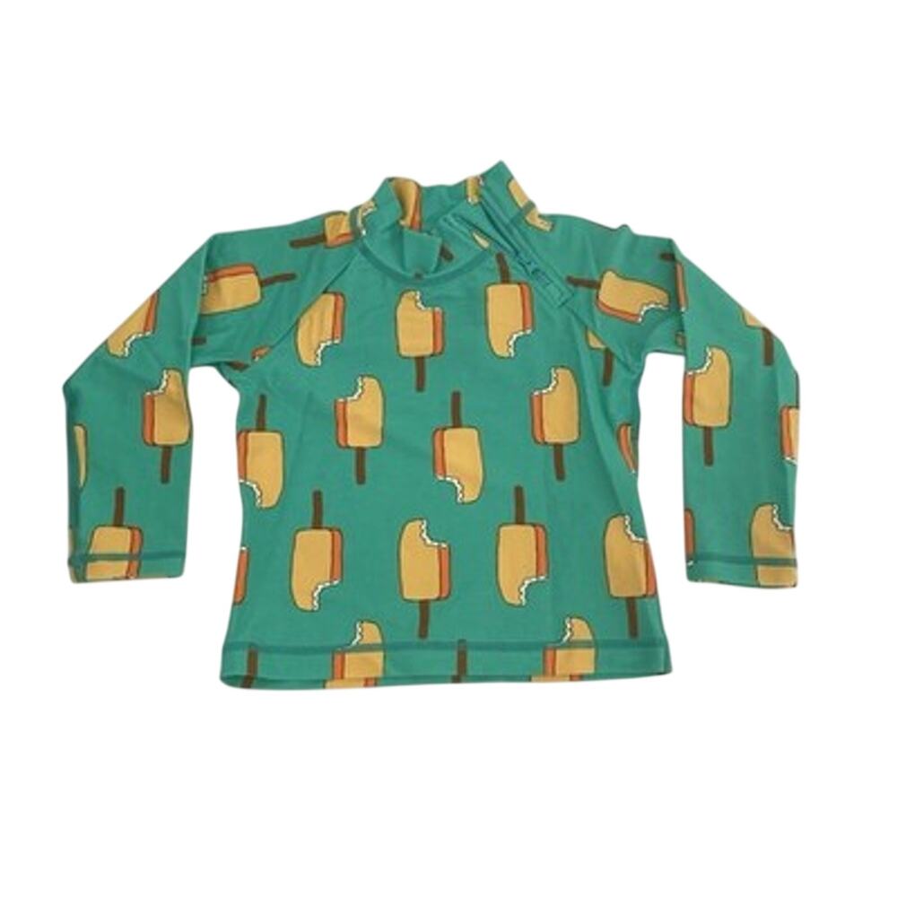 Hanna Andersson Rash Guard Kids' Size 4 Green With Popsicles Long Sleeve